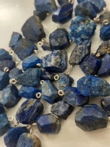 Colgante étnico de Plata de Ley 925 hecho a mano, piedra preciosa de lapislázuli natural, accesorio de moda con encanto hinduista Vintage personalizable - Product Image 4