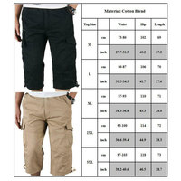 Shorts cargo longs décontractés pour hommes, grande taille, 100% coton toile, couleur unie, service OEM, respirant, séchage rapide, mode été automne