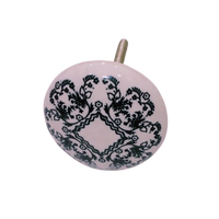 Bouton de meuble en porcelaine blanche Marrakech, fait main, style Art déco moderne et traditionnel, pour salon, Lametierartz, écologique