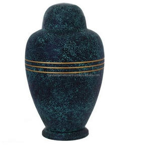Urnas clásicas de cremación para adultos con acabado de mármol verde Urnas funerarias de metal de alta calidad Urnas de cremación de la más alta calidad - Product Image 6