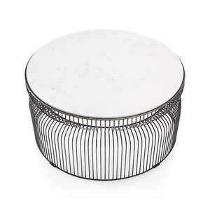 Mesa de centro redonda de alambre de Metal, muebles de habitación, acero inoxidable, metal, uso personalizado, hogar, hotel, restaurante, hospital, el mejor 2024 - Product Image 3