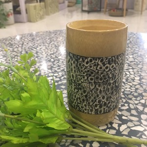 High quality cup, natural color bamboo cup with handle, food-safe bamboo cup for export - Product Image 2