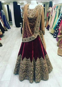 2019 Impresionante vestido de novia indio/pakistaní hasta el suelo con bordado Zardozi pesado - Product Image 2