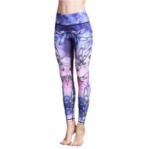 Pantalones de Yoga para gimnasio de cintura alta para mujer, mallas deportivas elásticas informales para correr, estampado por sublimación de LICRA de punto transpirable - Product Image 1