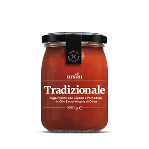Sauce traditionnelle italienne avec tomate et oignon, 260g, fabriqué en italie