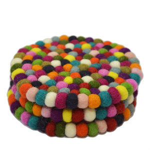 Posavasos de bola de fieltro de lana suave Natural Multicolor de 15 cm, duradero, clásico, ecológico, Decoración de mesa, alfombrilla/almohadilla, cocina, comedor - Product Image 2
