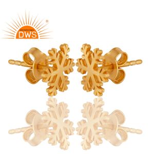 Boucles d'oreille en argent plaqué or 14k, 925 argent, joli Design, vente en gros, fournisseur de bijoux - Product Image 2