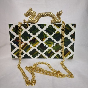 Bolsos de resina de marca hechos a mano, bolso de mano de resina elegante más vendido para eventos nocturnos disponibles al por mayor - Product Image 4