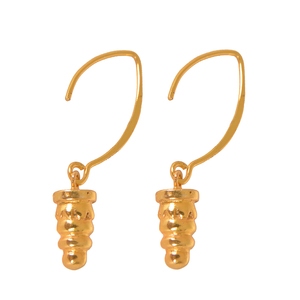Pendientes Colgantes de Plata de Ley 925 con Baño de Oro de 18K, Diseño Bonito para Mujer, Unisex, Regalo para Fiestas, Bodas, Compromisos - Product Image 1