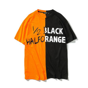 Dernière mode blanc et rayures manches couleur contraste personnalisé hommes 100% t-shirts en coton - Product Image 3