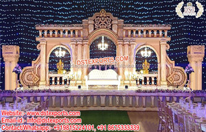 งานแต่งงานที่หรูหราแกรนด์ไฟเบอร์คราวน์เวทีการติดตั้งฟังก์ชั่นภาพยนตร์รางวัลบอลลีวูดเวทีการรับสัญญาณที่ทันสมัยไฟเบอร์แกะสลักเวที - Product Image 4