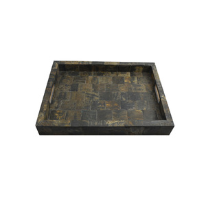 Rectangular hueso bandeja superior utensilios de cocina hecho a mano hueso embutido bandeja mejor vendiendo hueso y MDF bandeja por Axiom a casa acentos - Product Image 1