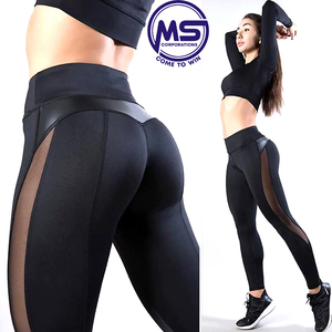 Leggings de gymnastique personnalisés taille haute pour dames pantalons de gymnastique de yoga sublimés respirant antibactérien coton fibre de bambou sans couture - Product Image 6
