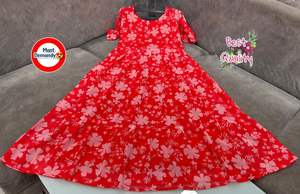 ชุดเดรสยาวผ้าจอร์เจียต์พิมพ์ลายดอกไม้  ชุดพิเศษสำหรับวันวาเลนไทน์สำหรับผู้หญิง นำเสนอโดยรอยัล เอ็กซ์ปอร์ต - Product Image 4