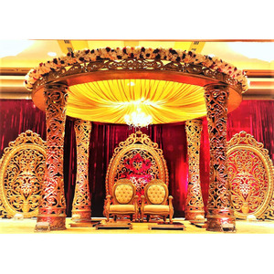 พิเศษ delizio ชุด mandap แต่งงาน fiji ประกายประเพณีทองสไตล์มืออาชีพที่ทันสมัย - Product Image 1