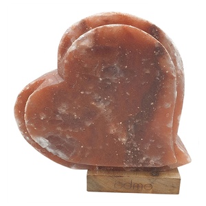 Hermosa lámpara USB en forma de corazón Sal natural y Himalaya tallada en estilo Feng Shui Regalo para aliviar el estrés por Sian Enterprises - Product Image 3
