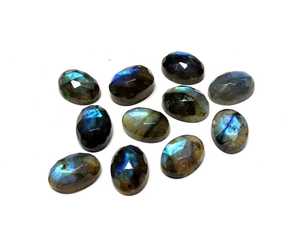 Venta al por mayor AAA de alta calidad 6x8mm labradorita azul natural suelta ovalada Rosa corte cabujón piedra preciosa IGI certificado tratado térmicamente - Product Image 5