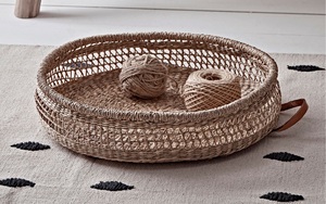 Bandeja Redonda Tejida a Mano de Pasto Marino 100% Natural de la Mejor Calidad de Vietnam, Tamaño Personalizado, Decoración para el Hogar, Marca KCV - Product Image 6