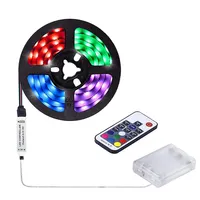 Bande lumineuse RGB LED multicolore, 5m/16,4 ft, étanche, éclairage LED, chasse, couleur de rêve, avec application