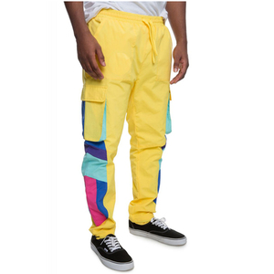 Pantalon en duvet décontracté d'hiver pour hommes, pantalon ample et chaud en nylon et polyester pour les vacances en plein air, coupe-vent et chaud - Product Image 1