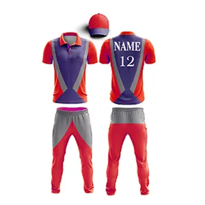 Изготовленный на заказ дизайн крикет униформа крикет Джерси и брюки с шапкой Лучшее качество 100% полиэстер униформа