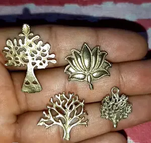 아름다운 꽃과 나무 모양 찾기 커넥터 최신 황동 금도금 커넥터 보석 발견 및 구성 요소