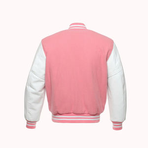 Veste universitaire pour hommes avec manches en cuir, design personnalisé de patchs brodés OEM, veste de rue, veste universitaire pour hommes - Product Image 4