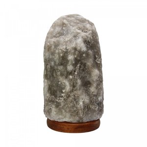 Décor de bol de fleurs sculpté Lampe au sel de l'Himalaya gris naturel 1-2kg pour la maison Style Feng Shui et amour Artisanat naturel fabriqué à la main - Product Image 1