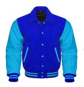 Chaqueta Bomber de invierno personalizable de talla grande para hombre, estilo universitario de béisbol con detalle de Letterman, impermeable y transpirable - Product Image 3