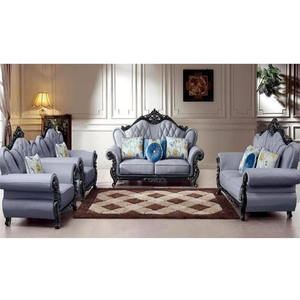 ชุดเฟอร์นิเจอร์ห้องนั่งเล่นไม้โบราณ,เฟอร์นิเจอร์แกะสลักไม้สักคุณภาพดีที่สุดชุดโซฟาห้องนั่งเล่นสไตล์อิตาลีทำด้วยมือ - Product Image 1