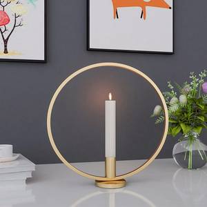 Iron Round Circle Candle Holder for Home Decor Christmas Craft Desk Decoration with Elegant Christmas <b>Candlestick</b> - Product Image 4
