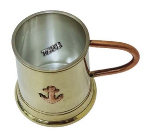 Nautical <b>Brass</b> Hot Mug Handmade Design Bear Mug with Copper Handle for Home & Office Decor - Product Image 6