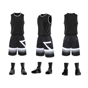 Men's Basketball <b>Jersey</b> Set Sleeveless <b>White</b> Tank Top Black <b>Shorts</b> Geometric Print Moisture Wicking Quick Dry Breathable Regular - Product Image 5