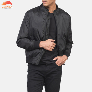 Veste d'aviateur noire, coupe-vent de haute qualité, pour l'hiver, vente en gros - Product Image 6
