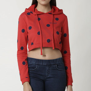 Zipper <b>Crop</b> <b>Top</b> Hoodie Warm Oversized Pullover <b>Crop</b> <b>Top</b> Streetwear Hoodie Without Hood - Product Image 1