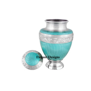 Affordable <b>Funeral</b> <b>Supplies</b> Metal Urn High Quality Handmade Designer Cremation Urn Hot Selling Luxury Cremation Urn From India - Product Image 5