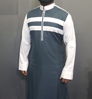 Nouvelle Arrivée 2020 2021 – Qamis Arabe Homme, Thobe Musulman Long, Jubbah Islamique Personnalisée Brodé, Coupe Ample, Couleurs et Motifs Variés, Toutes Saisons