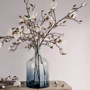 Florero de burbujas de vidrio reutilizable, decoración del hogar, personalizado, soplado a mano, azul claro, el más vendido - Product Image 6