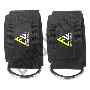 Meilleures ventes de sangles de cheville d'haltérophilie pour salle de sport sur mesure en cuir de haute qualité entièrement réglables sangles de cheville personnalisées pour fitness - Product Image 3