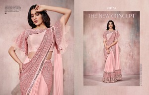 Sram Georgette — sarcelle brodée à paillettes pour femmes, chemisier, vêtement de fête indien, bon marché, bas prix, vente en gros - Product Image 6