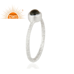 Dark Round Cut Smoky <b>Quartz</b> Gemstone <b>Ring</b> Jewelry 925 Sterling Fine Silver Women's <b>Ring</b> Jewelry Wholesaler - Product Image 2