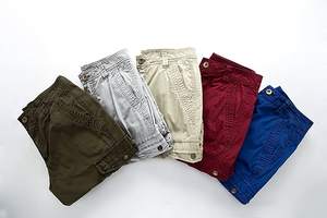 Pantalones cortos informales hasta la rodilla para hombre, Pantalón Cargo de sarga con bolsillos y cremallera - Product Image 6
