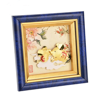 수제 공예품 3D 중국 황도대 그림 24k 금박 액자 전통 예술 벽 장식 그림 홈 데코 선물