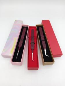 Pinzas de Acero Inoxidable para Extensión de Pestañas con Punta Plateada y Agarre de Diamante, Recubrimiento en Polvo Estilo Vino, Diferentes Estilos, Herramientas de Belleza - Product Image 6