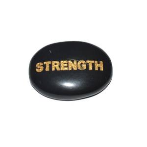 Piedras Grabadas de fuerza de ágata negra - Product Image 1