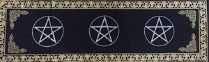<b>Altar</b> <b>Cloth</b> Printed Pentagram Pantacle New Rectangle Tarot Spread Wiccan Handmade Cotton Home Decor By Indian Consigners - Product Image 5