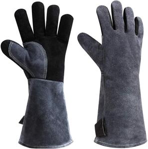 Gants de soudage en cuir taille XL antidérapants et ignifuges pour la protection au travail en cuir de vachette - Product Image 2