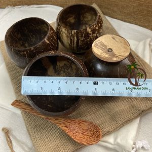 Taza de cáscara de coco, Pajita de bambú y cuchara para helado de VIETNAM/taza de té, tazón de coco, batidor de helado - Product Image 4