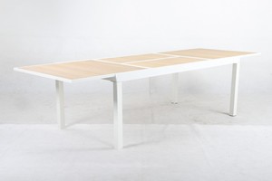 Modern Design Outdoor Garden <b>Aluminum</b> Dining Furniture Vietnam Acacia Wood <b>Table</b> for Kitchen Use - Product Image 5