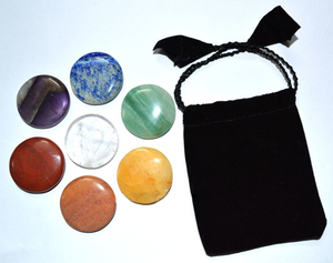 <b>Chakra</b> Plane Disc <b>Set</b> With Small Pouch <b>Chakra</b> Plane Disc <b>Set</b> With Small Pouch at Low Price Natural Healing Mascot Style - Product Image 1